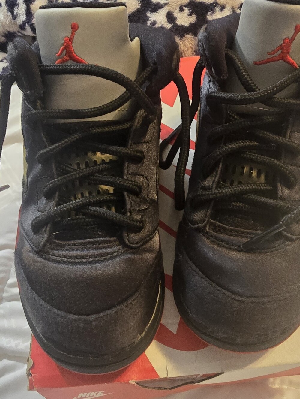 Nike Air Jordan 5 Retro Low TD Black Red Toddler Size 8C
